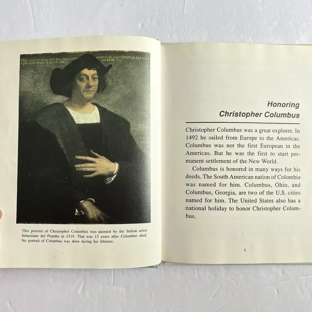 Columbus Day Hardcover Book Historical Dennis Brindell Fradin Library Binding